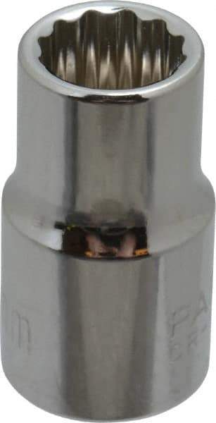 Paramount - 3/8" Drive, Standard Hand Socket - 12 Points, 1-3/16" OAL, Steel, Chrome Finish - Best Tool & Supply