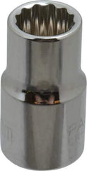 Paramount - 3/8" Drive, Standard Hand Socket - 12 Points, 1-3/16" OAL, Steel, Chrome Finish - Best Tool & Supply