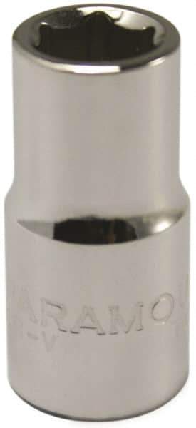 Paramount - 3/8" Drive, Deep Hand Socket - 12 Points, 2-1/2" OAL, Steel, Chrome Finish - Best Tool & Supply