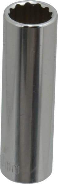 Paramount - 1/4" Drive, Deep Hand Socket - 12 Points, 1-15/16" OAL, Steel, Chrome Finish - Best Tool & Supply