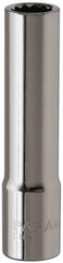 Paramount - 9/32", 1/4" Drive, Deep Hand Socket - 12 Points, 1-15/16" OAL, Steel, Chrome Finish - Best Tool & Supply