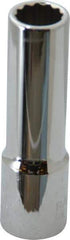 Paramount - 1/2" Drive, Deep Hand Socket - 12 Points, 3-9/32" OAL, Steel, Chrome Finish - Best Tool & Supply