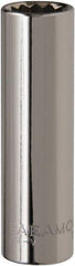 Paramount - 1/2" Drive, Deep Hand Socket - 12 Points, 3-9/32" OAL, Steel, Chrome Finish - Best Tool & Supply