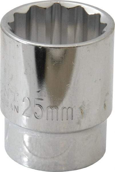 Paramount - 1/2" Drive, Standard Hand Socket - 12 Points, 1-1/2" OAL, Steel, Chrome Finish - Best Tool & Supply