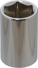 Paramount - 1/2" Drive, Standard Hand Socket - 6 Points, 1-1/2" OAL, Steel, Chrome Finish - Best Tool & Supply