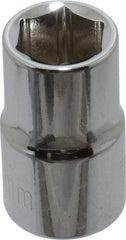 Paramount - 1/2" Drive, Standard Hand Socket - 6 Points, 1-1/2" OAL, Steel, Chrome Finish - Best Tool & Supply