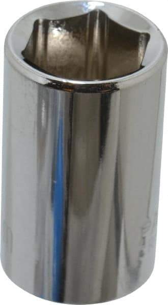 Paramount - 1/2" Drive, Standard Hand Socket - 6 Points, 1-1/2" OAL, Steel, Chrome Finish - Best Tool & Supply