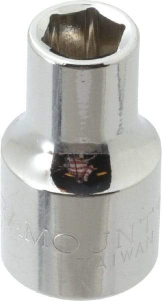 Paramount - 1/2" Drive, Standard Hand Socket - 6 Points, 1-1/2" OAL, Steel, Chrome Finish - Best Tool & Supply