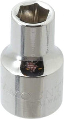 Paramount - 1/2" Drive, Standard Hand Socket - 6 Points, 1-1/2" OAL, Steel, Chrome Finish - Best Tool & Supply