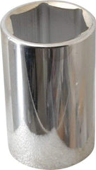 Paramount - 1-7/16", 1/2" Drive, Deep Hand Socket - 6 Points, 3-1/2" OAL, Steel, Chrome Finish - Best Tool & Supply