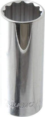 Paramount - 7/8", 1/2" Drive, Deep Hand Socket - 12 Points, 3-3/32" OAL, Steel, Chrome Finish - Best Tool & Supply