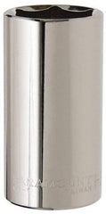 Paramount - 1-3/16", 1/2" Drive, Deep Hand Socket - 6 Points, 3-1/4" OAL, Steel, Chrome Finish - Best Tool & Supply