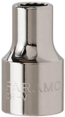 Paramount - 3/8", 1/2" Drive, Standard Hand Socket - 12 Points, 1-1/2" OAL, Steel, Chrome Finish - Best Tool & Supply