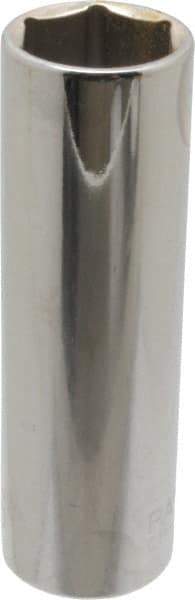 Paramount - 11/16", 1/2" Drive, Deep Hand Socket - 6 Points, 3-3/32" OAL, Steel, Chrome Finish - Best Tool & Supply