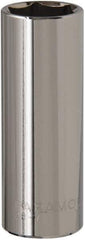 Paramount - 13/16", 1/2" Drive, Deep Hand Socket - 6 Points, 3-3/32" OAL, Steel, Chrome Finish - Best Tool & Supply