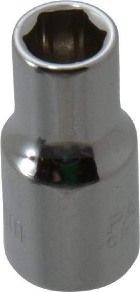 Paramount - 1/4" Drive, Standard Hand Socket - 6 Points, 15/16" OAL, Steel, Chrome Finish - Best Tool & Supply