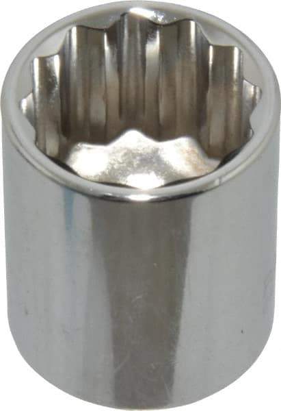 Paramount - 3/4", 3/8" Drive, Standard Hand Socket - 12 Points, 1-3/16" OAL, Steel, Chrome Finish - Best Tool & Supply