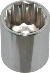 Paramount - 3/4", 3/8" Drive, Standard Hand Socket - 12 Points, 1-3/16" OAL, Steel, Chrome Finish - Best Tool & Supply