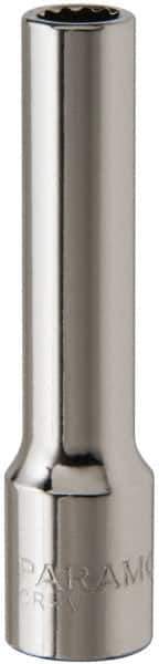 Paramount - 7/32", 1/4" Drive, Deep Hand Socket - 12 Points, 1-15/16" OAL, Steel, Chrome Finish - Best Tool & Supply