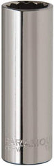 Paramount - 3/8" Drive, Deep Hand Socket - 12 Points, 2-1/2" OAL, Steel, Chrome Finish - Best Tool & Supply