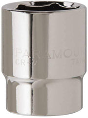 Paramount - 15/16", 1/2" Drive, Standard Hand Socket - 6 Points, 1-1/2" OAL, Steel, Chrome Finish - Best Tool & Supply