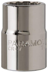 Paramount - 15/16", 3/4" Drive, Standard Hand Socket - 12 Points, 2" OAL, Chrome Finish - Best Tool & Supply