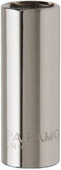 Paramount - 3/8" Drive, Deep Hand Socket - 6 Points, 1-15/16" OAL, Steel, Chrome Finish - Best Tool & Supply