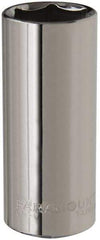 Paramount - 3/8" Drive, Deep Hand Socket - 6 Points, 2-1/2" OAL, Steel, Chrome Finish - Best Tool & Supply