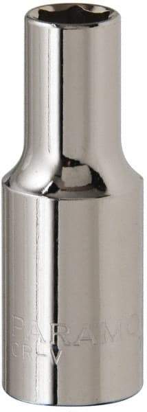 Paramount - 3/8" Drive, Deep Hand Socket - 6 Points, 1-15/16" OAL, Steel, Chrome Finish - Best Tool & Supply