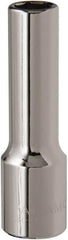 Paramount - 1/2" Drive, Deep Hand Socket - 6 Points, 3-3/32" OAL, Steel, Chrome Finish - Best Tool & Supply