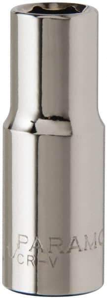 Paramount - 3/8" Drive, Deep Hand Socket - 6 Points, 1-15/16" OAL, Steel, Chrome Finish - Best Tool & Supply