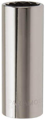 Paramount - 11/16", 3/8" Drive, Deep Hand Socket - 12 Points, 2-1/2" OAL, Steel, Chrome Finish - Best Tool & Supply