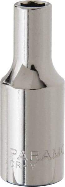 Paramount - 3/8" Drive, Deep Hand Socket - 6 Points, 1-15/16" OAL, Steel, Chrome Finish - Best Tool & Supply