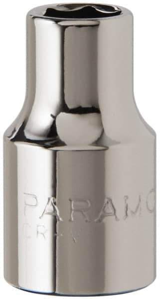 Paramount - 5/16", 3/8" Drive, Standard Hand Socket - 6 Points, 1-3/16" OAL, Steel, Chrome Finish - Best Tool & Supply