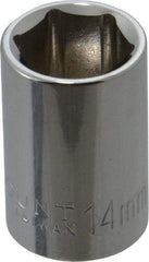 Paramount - 3/8" Drive, Standard Hand Socket - 6 Points, 1-3/16" OAL, Steel, Chrome Finish - Best Tool & Supply