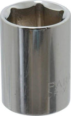 Paramount - 3/8" Drive, Standard Hand Socket - 6 Points, 1-3/16" OAL, Steel, Chrome Finish - Best Tool & Supply