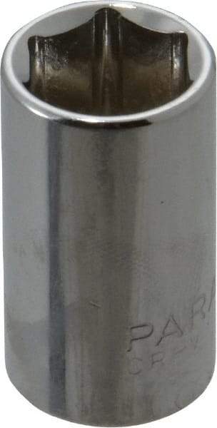 Paramount - 3/8" Drive, Standard Hand Socket - 6 Points, 1-3/16" OAL, Steel, Chrome Finish - Best Tool & Supply