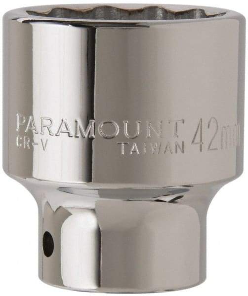 Paramount - 3/4" Drive, Standard Hand Socket - 12 Points, 2-29/32" OAL, Steel, Chrome Finish - Best Tool & Supply