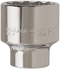 Paramount - 1-13/16", 3/4" Drive, Standard Hand Socket - 12 Points, 2-29/32" OAL - Best Tool & Supply