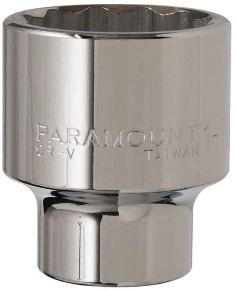 Paramount - 1-11/16", 3/4" Drive, Standard Hand Socket - 12 Points, 2-3/4" OAL - Best Tool & Supply