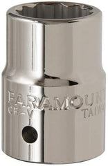 Paramount - 3/4" Drive, Standard Hand Socket - 12 Points, 2" OAL, Steel, Chrome Finish - Best Tool & Supply