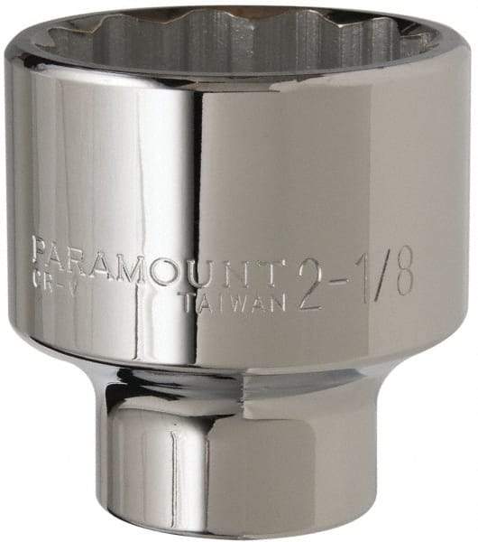 Paramount - 2-1/8", 3/4" Drive, Standard Hand Socket - 12 Points, 3-13/64" OAL - Best Tool & Supply