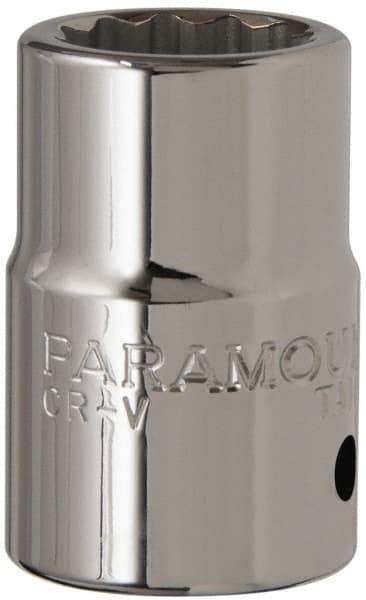 Paramount - 3/4" Drive, Standard Hand Socket - 12 Points, 2" OAL, Steel, Chrome Finish - Best Tool & Supply