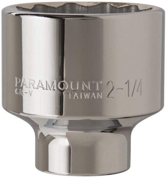 Paramount - 2-1/4", 3/4" Drive, Standard Hand Socket - 12 Points, 3-1/2" OAL - Best Tool & Supply