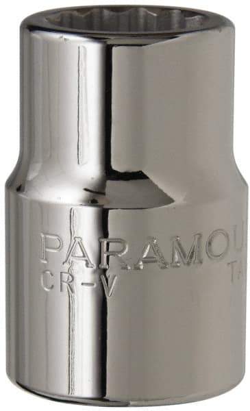 Paramount - 3/4" Drive, Standard Hand Socket - 12 Points, 2" OAL, Steel, Chrome Finish - Best Tool & Supply