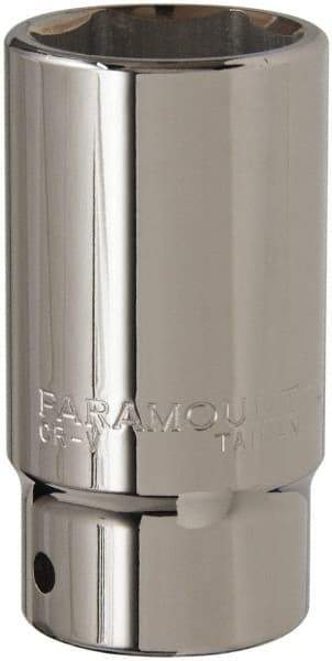 Paramount - 1-3/8", 3/4" Drive, Deep Hand Socket - 6 Points, 3-1/2" OAL, Steel, Chrome Finish - Best Tool & Supply