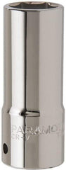 Paramount - 15/16", 3/4" Drive, Deep Hand Socket - 6 Points, 3-1/2" OAL, Steel, Chrome Finish - Best Tool & Supply