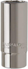 Paramount - 1-1/16", 3/4" Drive, Deep Hand Socket - 6 Points, 3-1/2" OAL, Steel, Chrome Finish - Best Tool & Supply