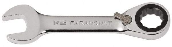 Paramount - 14mm 12 Point Combination Wrench - 15° Head Angle, 4-33/64" OAL, Chrome Vanadium Steel, Polished Finish - Best Tool & Supply