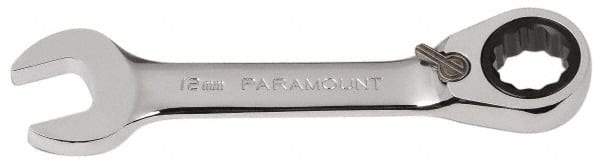 Paramount - 12mm 12 Point Combination Wrench - 15° Head Angle, 4-11/64" OAL, Chrome Vanadium Steel, Polished Finish - Best Tool & Supply